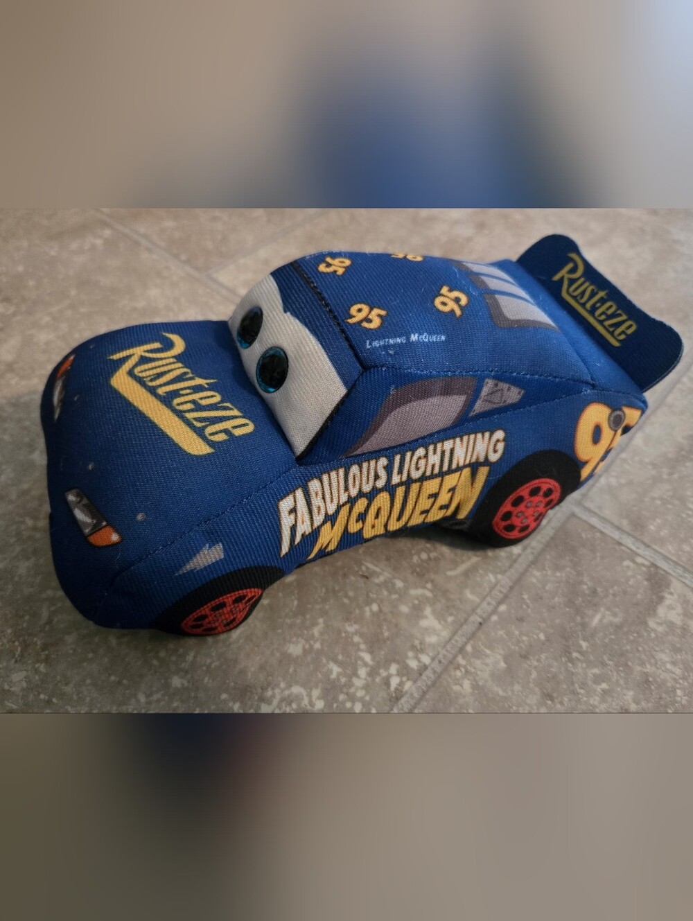 Disney Pixar Cars Ty Sparkle 2017 Fabulous Lightning McQueen Plush Rust-eze Blue